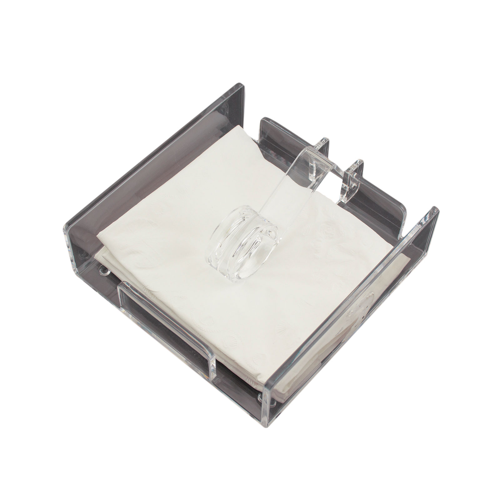 Clear Acrylic Cocktail Napkin Holder Roller Style Kitchen Tabletop