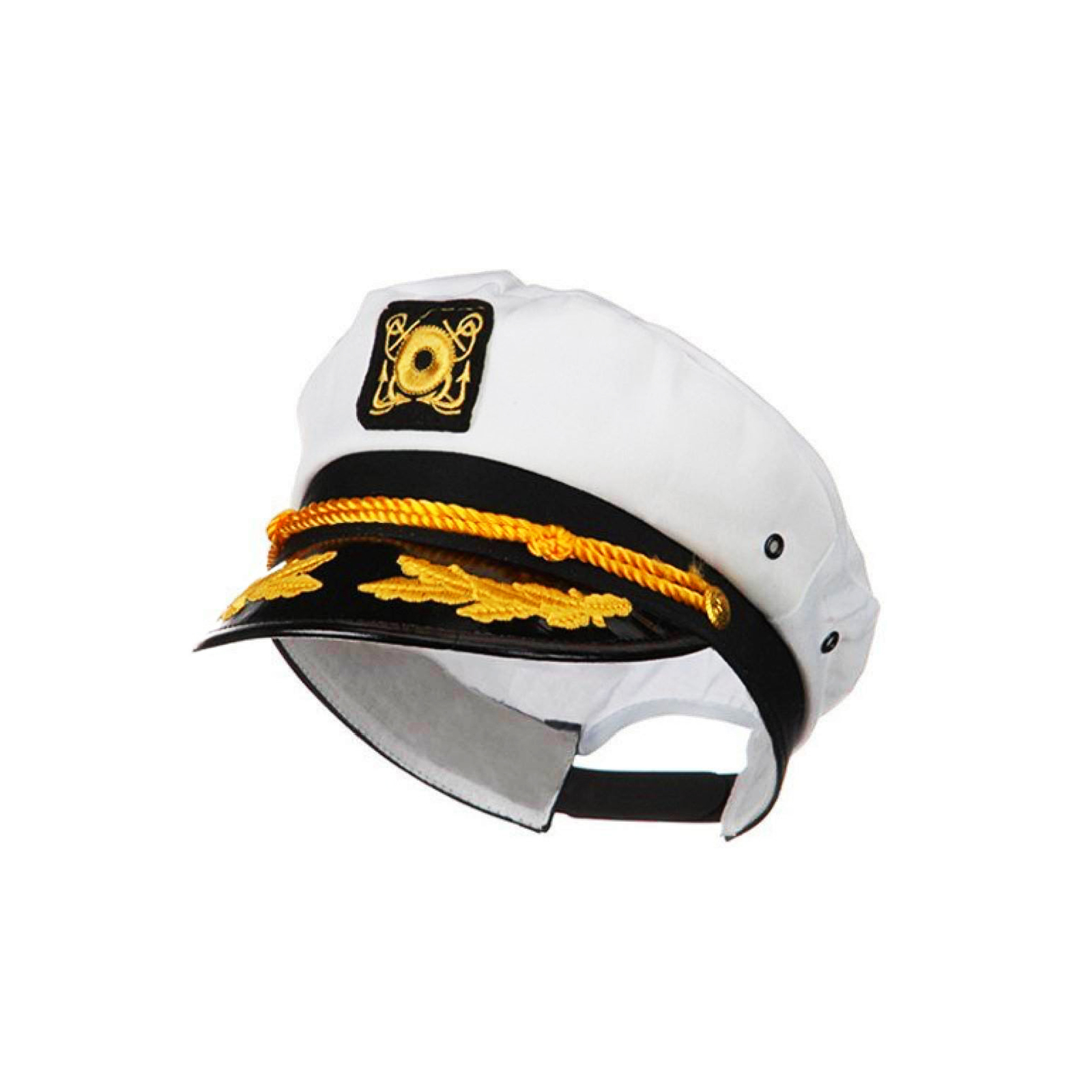 White Captain Sailor Yacht Snapback Navy Marine Hat Boat Halloween Costume LOT